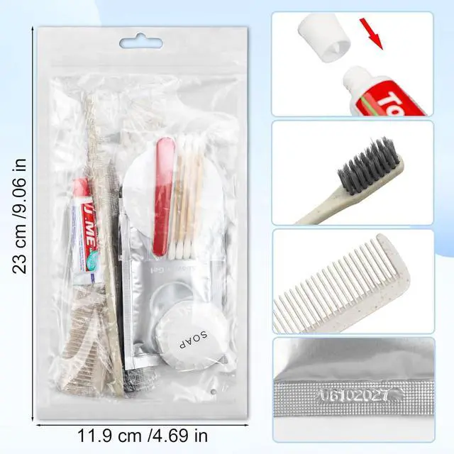 Alt view image 3 of 7 - Toiletry Kits Homeless Personal Hygiene Kits for Homeless Care Package Supplies In Bulk, Disposable Travel Size Essential Women Men Toiletries Set for Hotel, Charity,Camping,Travel (20 Pack)