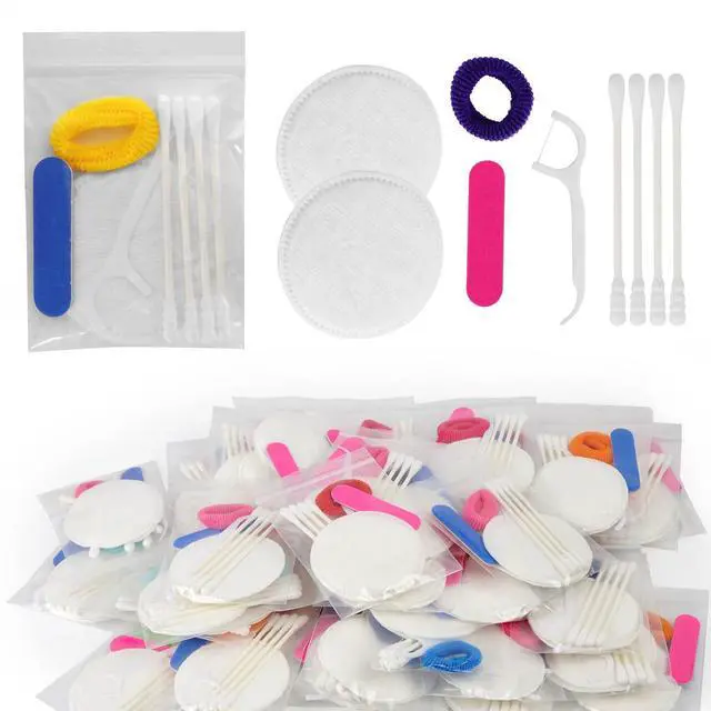 Main image of 50 Pack 5-in-1 Disposable Vanity Kit - Individually Wrapped Guest Toiletries & Hotel Amenities for Vacation Rentals, Motels and Charity Kits