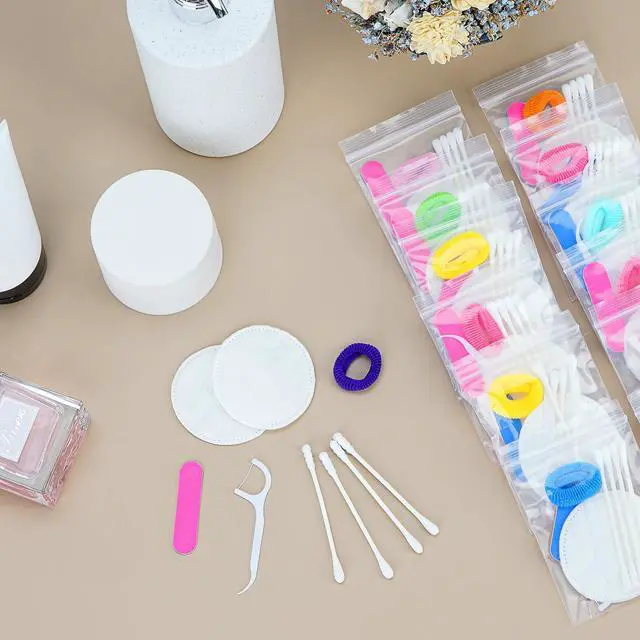 Alt view image 4 of 6 - 50 Pack 5-in-1 Disposable Vanity Kit - Individually Wrapped Guest Toiletries & Hotel Amenities for Vacation Rentals, Motels and Charity Kits