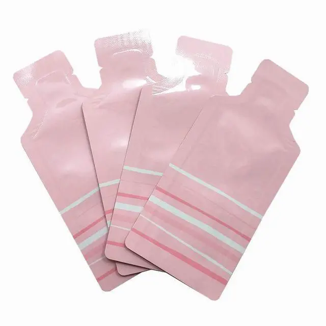 Alt view image 4 of 7 - Disposable Mylar Bags Powder Sample Pouch Pink 1.97x4.33 inch 100 Pcs