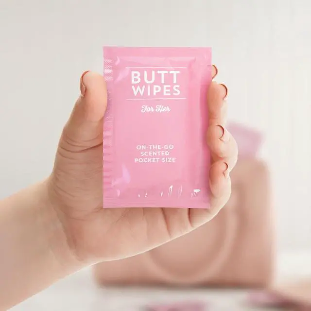 Alt view image 4 of 7 - Wet Travel Wipes - Individually Wrapped Packets for On-the-Go - Flushable Wipes for Adults - Aloe Vera Scented Travel Toiletries & Purse Essentials - 100 Count, Pink