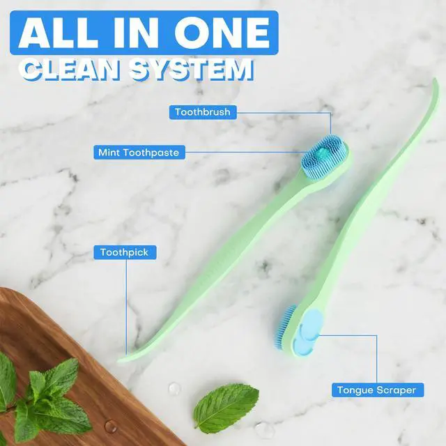 Alt view image 3 of 7 - Disposable Toothbrush with Pre-pasted Toothpaste | Travel Size Toiletries