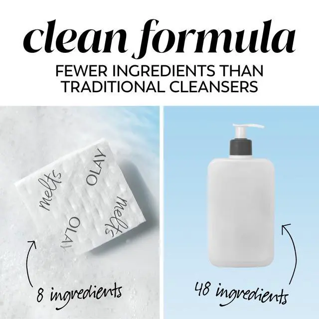 Alt view image 7 of 7 - Face Wash, Hyaluronic Acid Cleansing Melts, Fragrance-Free, Daily Use Gentle Cleanser, For All Skin Types, Travel Size, Water-Activated to Clean, Tone, and Refresh, 64ct (2 Pack x 32ct)