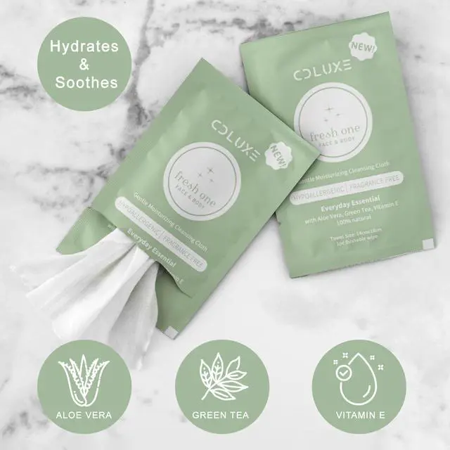 Alt view image 2 of 7 - Fresh One (Body, Face, or Toilet) - Personal Cleansing | All Natural & Flushable, Sensitive Skin, Deodorizing, Hand Wipes, Moisturizing, Individually Wrapped on-the-go Singles (25)