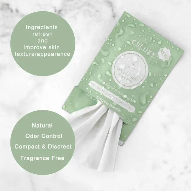 Alt view image 4 of 7 - Fresh One (Body, Face, or Toilet) - Personal Cleansing | All Natural & Flushable, Sensitive Skin, Deodorizing, Hand Wipes, Moisturizing, Individually Wrapped on-the-go Singles (25)