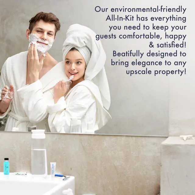 Alt view image 4 of 7 - Personal Care Travel Toiletries | 1-Shoppe Amenities Kit | Travel Shaving Set, Toothbrush & Paste, Mouthwash, Makeup Wipes, Swabs, Nail File & Sewing Kit | 150 Pieces