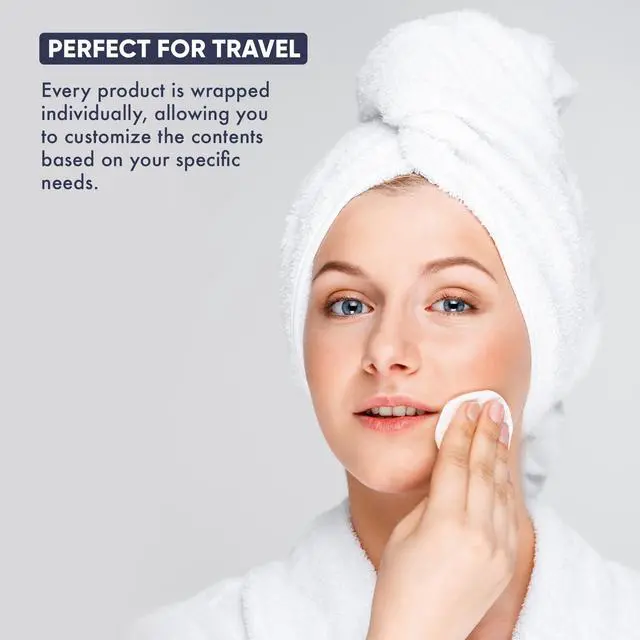 Alt view image 5 of 7 - Personal Care Travel Toiletries | 1-Shoppe Amenities Kit | Travel Shaving Set, Toothbrush & Paste, Mouthwash, Makeup Wipes, Swabs, Nail File & Sewing Kit | 150 Pieces