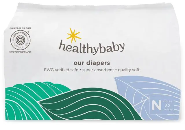 Main image of Our Diapers | The First EWG Verified & Microbiome-Friendly Diaper | Size NB (<10 lbs) 32 Count | 12-Hour Leak Protection | Made with Organic Cotton & Plant-Derived Materials | Totally Chlorine Free