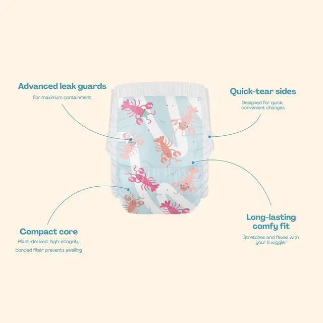 Alt view image 3 of 7 - Premium Swim Diapers I Affordable and Eco-Friendly Disposable Swim Dipes for Babies and Kids I Size Medium