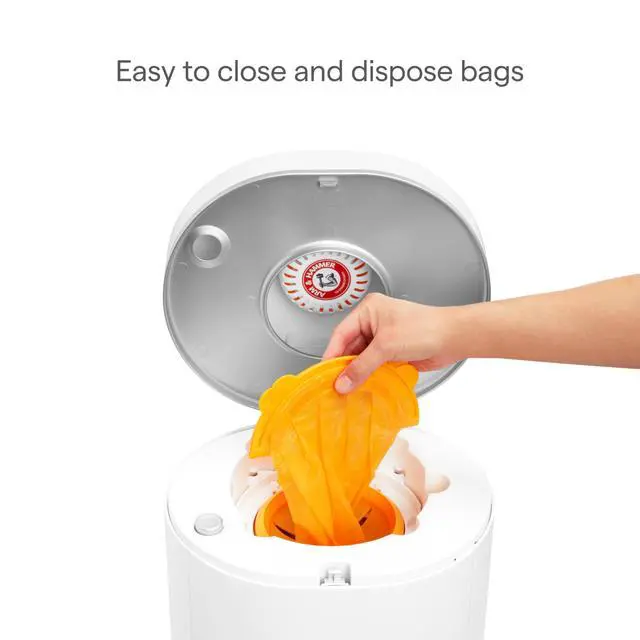 Alt view image 6 of 7 - Arm & Hammer Diaper Pail Refill Bags, Snap, Seal, Toss Disposable Diaper Trash Bags, Lavender Scented, 20 Pack, Holds up to 600 Newborn Diapers
