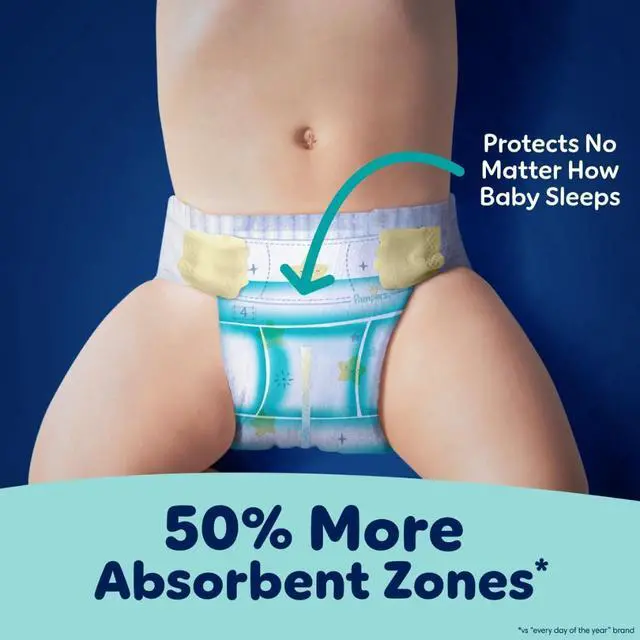 Alt view image 4 of 7 - ZZZ Overnight Diapers, Size 7 (41+ lbs), 36 Count, Nighttime Protection Disposable Baby Diaper, Night Time Leak and Skin Protection
