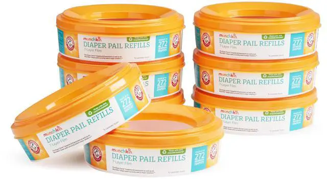 Main image of Arm and Hammer Diaper Pail Refills, 8 Pack, Lavender Scented, Holds 2176 Newborn Diapers