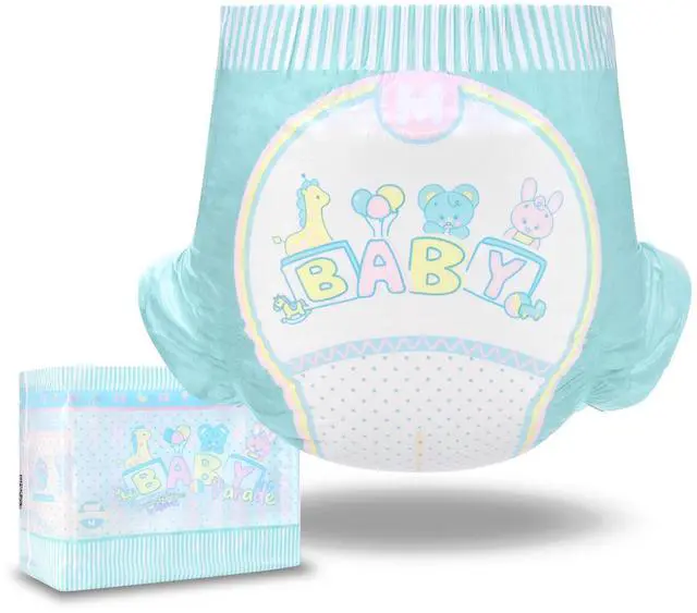 Main image of Adjustable Hook-and-Loop Fastener Closure Adult Printed Cloth Back Diaper 10 Pieces - Baby Parade (Medium 28"-38")
