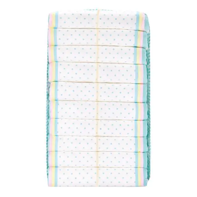 Alt view image 7 of 7 - Adjustable Hook-and-Loop Fastener Closure Adult Printed Cloth Back Diaper 10 Pieces - Baby Parade (Medium 28"-38")