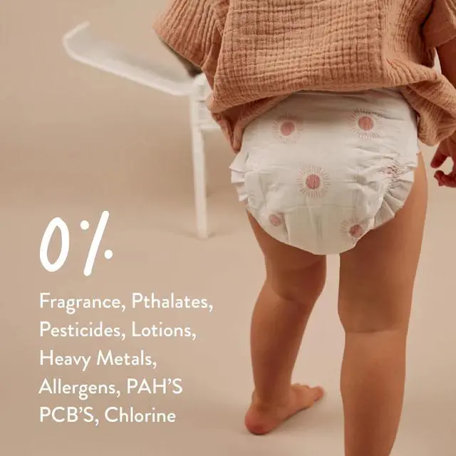 Alt view image 5 of 7 - Baby Diapers, Size 1 XS (4-9 lb) - 1 Bag of 32 - Non Toxic, Eco-Friendly, High Absorbency, Overnight Use, Ultra Slim & Soft - Made in Denmark