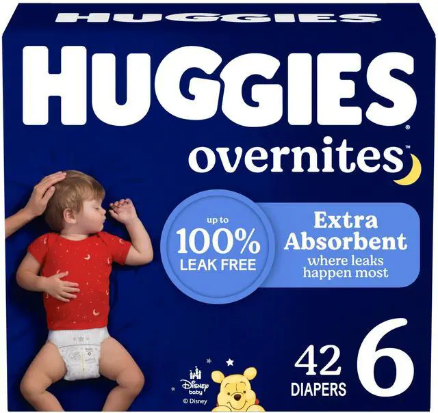 Main image of Overnites Size 6 Overnight Diapers (35+ lbs), 42 Ct, Packaging May Vary