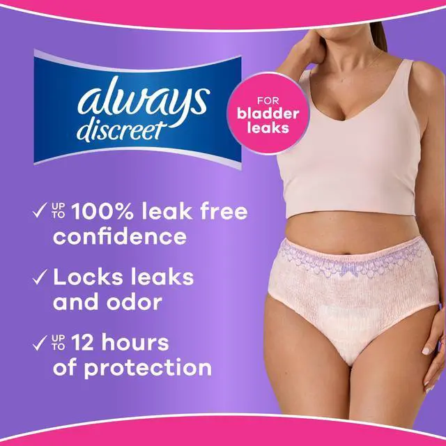 Alt view image 4 of 7 - Adult Diapers for Women, Incontinence Underwear, Postpartum Essentials, Disposable Briefs, Max Absorbency, Bladder Leak Protection, Large, 28ct