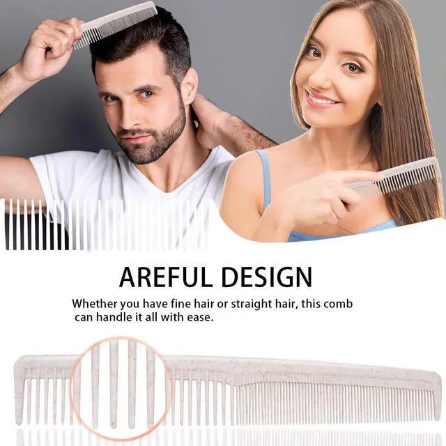 Alt view image 6 of 7 - Hair Combs Bulk, Disposable Wheat Straw Combs Individually Wrapped Combs for Hotel, Travel, Airbnb, Charity, Church, Homeless (Pack of 100)
