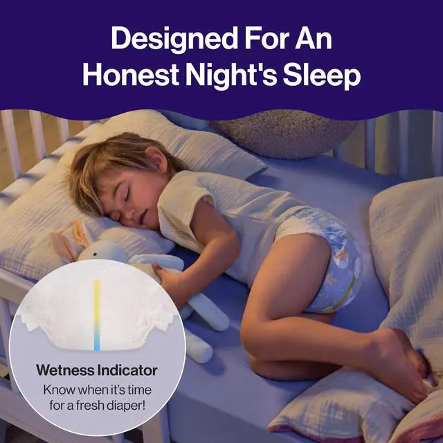 Alt view image 6 of 7 - Comfort Dry Overnight Diapers, Up to 12 Hours Protection, Hypoallergenic, Cozy Cloud + Star Signs, Club Box Size 5 (27+ lbs), 40 Count