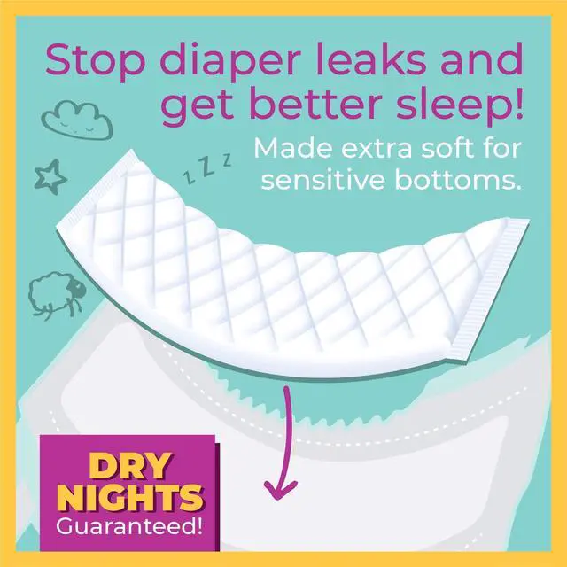 Alt view image 3 of 5 - Sposie Diaper Booster Pads | Stop Leaks in Baby Overnight, Nighttime Diapers | Disposable Toddler Training Underwear Girls & Boys | Adhesive Diaper Pad | 84 Count (Pack of 1)