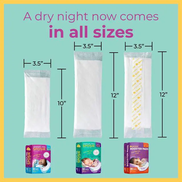 Alt view image 5 of 5 - Sposie Diaper Booster Pads | Stop Leaks in Baby Overnight, Nighttime Diapers | Disposable Toddler Training Underwear Girls & Boys | Adhesive Diaper Pad | 84 Count (Pack of 1)