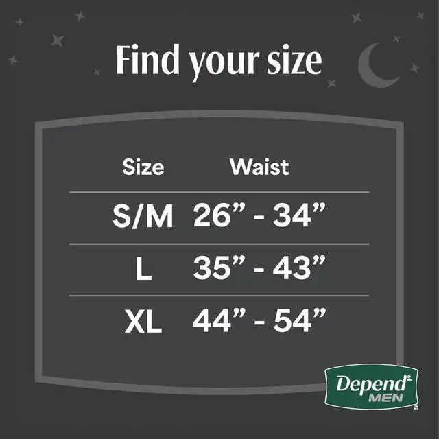 Alt view image 3 of 7 - Night Defense Adult Diapers, Incontinence Underwear for Men, Disposable, Overnight, Small/Medium, Grey, 16 Count, Packaging May Vary