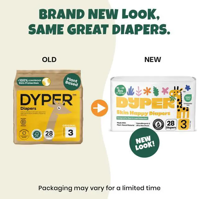 Alt view image 2 of 7 - Baby Diapers Size 3 (28 Count) - Plant Based Disposable Diapers for Day and Overnight Premium Leak Protection, Skin-Friendly Comfort with Soft Size 3 Diapers (16-28 lbs)