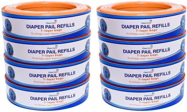 Main image of Compatible with Diaper Genie Pails, 8-Pack, 2600 count