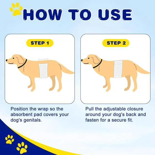 Alt view image 4 of 6 - 50 Count Disposable Male Dog Diapers, Male Dog Wraps,Super Absorbent Leak-Proof Fit (Small)