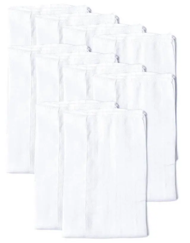 Main image of Unisex Baby Boys Girls Birdseye Prefold Cloth Diapers Multipack White 3-Ply 10 Pack