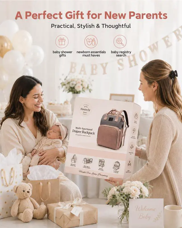 Alt view image 5 of 7 - Diaper Bag Backpack with Changing Station: Pink Baby Bags for Girls Boys New Mom Gifts Pañaleras Para Bebe Baby Girl Newborn Essentials Must Haves Baby Shower Gifts Baby Registry