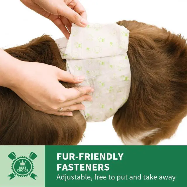 Alt view image 7 of 7 - Dog Diapers Male Small 50 Ct, Male Dog Diapers Disposable with Wetness Indicator, Adjustable Puppy Diapers Male, Flashdry Gel Technology, Male Dog Wraps for Incontinence & Marking