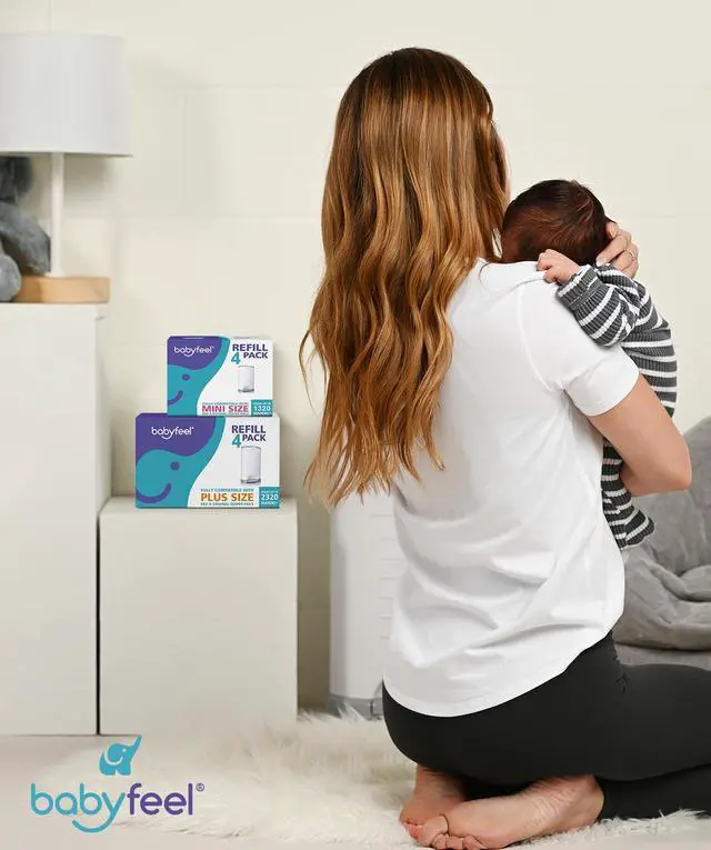 Alt view image 6 of 7 - Refills Compatible with DEKOR PLUS Diaper Pails | 4 Pack | Exclusive 30% Extra Thickness | Diaper Pail Refills with Powerful Odor Elimination | Fresh Powder Scent | Holds up to 2320 Diapers