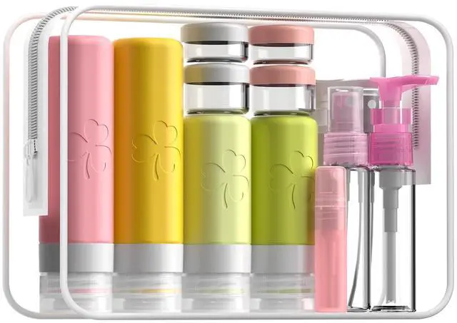 Main image of 23 Pack Travel Bottles for Toiletries, TSA Approved Silicone Travel Size Toiletries with Toiletry Bag, BPA Free Leak Proof Refillable Travel Essentials for Liquids Shampoo Conditioner Lotion