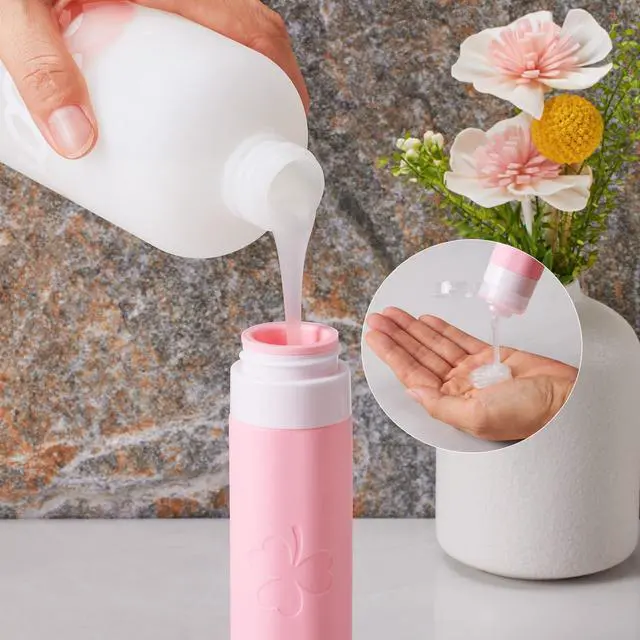 Alt view image 4 of 6 - 23 Pack Travel Bottles for Toiletries, TSA Approved Silicone Travel Size Toiletries with Toiletry Bag, BPA Free Leak Proof Refillable Travel Essentials for Liquids Shampoo Conditioner Lotion