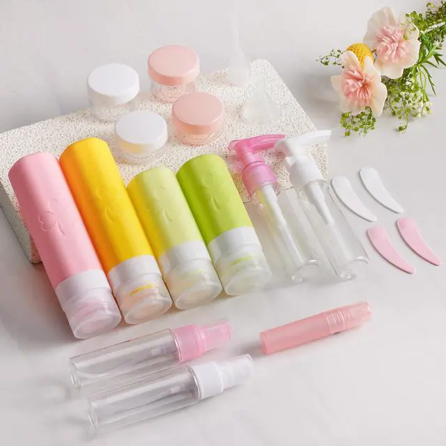 Alt view image 6 of 6 - 23 Pack Travel Bottles for Toiletries, TSA Approved Silicone Travel Size Toiletries with Toiletry Bag, BPA Free Leak Proof Refillable Travel Essentials for Liquids Shampoo Conditioner Lotion