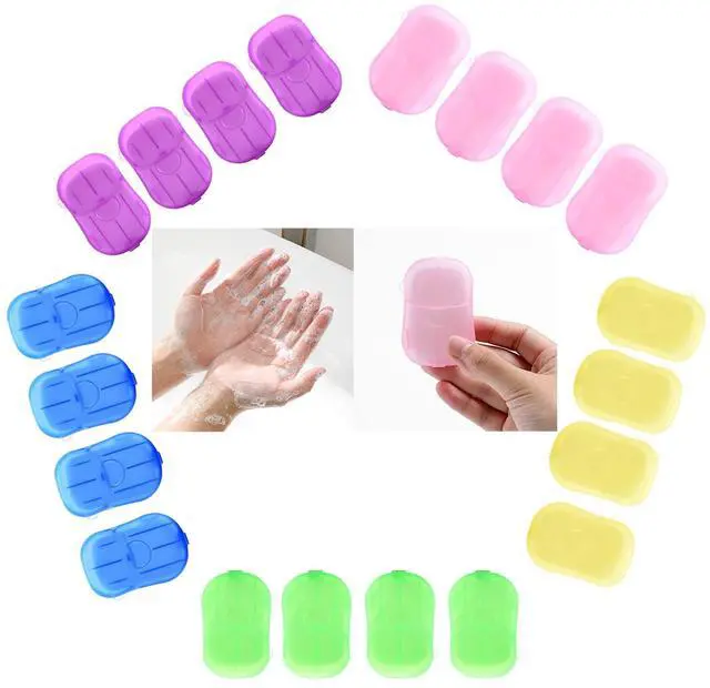 Main image of 20 Pack (400 Sheets)Portable and Disposable Foaming Hand and Body Wash, Scented and Convenient, Get Clean on the Go with our Portable Foaming Hand and Body Wash, Convenient and Disposable Foaming Wash