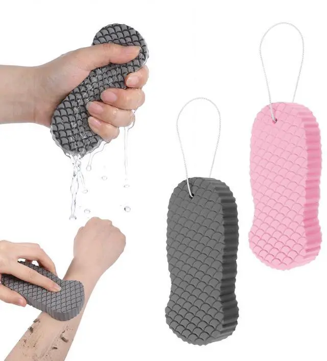 Main image of Exfoliating Bath Sponge, 4 Pcs Soft Exfoliating Bath Sponges for All Skin Types Gentle Skin Friendly and Reusable Body Scrubber Dead Skins Remover for Adults Men Women