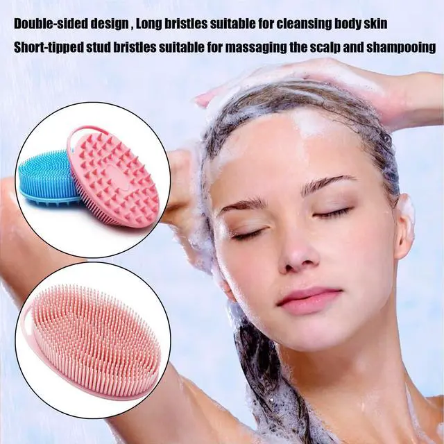 Alt view image 7 of 7 - Soft Exfoliating Body Bath Shower Scrubber - Silicone Body Brush, 3 Pack for Kids and Adults with All Kinds of Skin