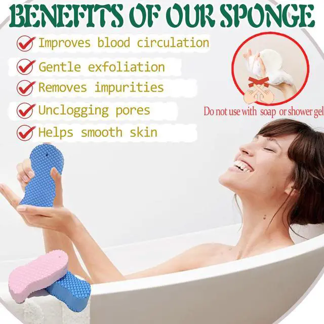 Alt view image 4 of 7 - Magic Exfoliating Body Scrubber,3D Super Soft Exfoliating Bath Sponge,Removes Dead Skin from Body-Skin Friendly and Reusable for Adults Children and Pregnant Women(1PCS Pink