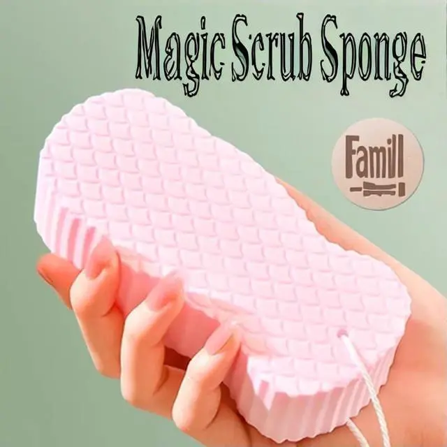 Alt view image 4 of 7 - 4Pcs, 3D Magic Exfoliating Bath Sponge,Magic Exfoliating Sponges for Body,Skin Friendly and Reusable for Adults Children and Pregnant Women Alternative to Exfoliating Gloves