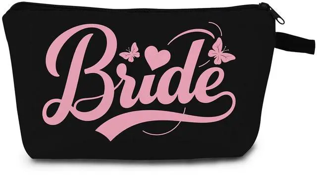 Main image of Bride Gift Cosmetic Bag for Women Bride Bridesmaid Proposal Gifts Pouch Makeup Bag Make Up Case Bride To Be Gift Wedding Vows Bridal Party Gift and Travel Toiletries Pouch Organizer