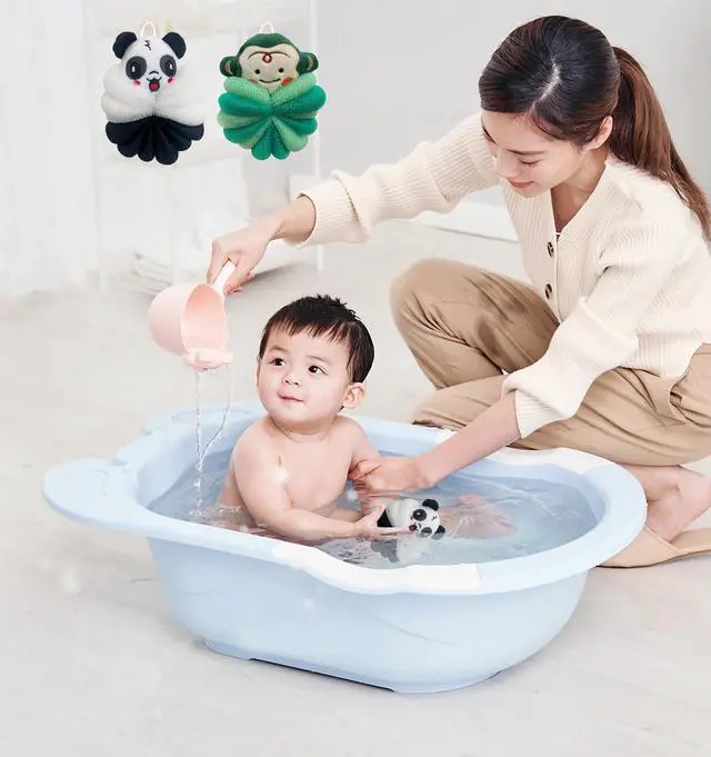 Alt view image 3 of 7 - 2 Pcs Bath Loofahs for Kids, Soft Child Sponge for Shower Animal Body Scrubber for Kids Sponge for Bathing Cartoon Body Loofah Exfoliating Bathing Scrubber 55g (2 Cartoon A)