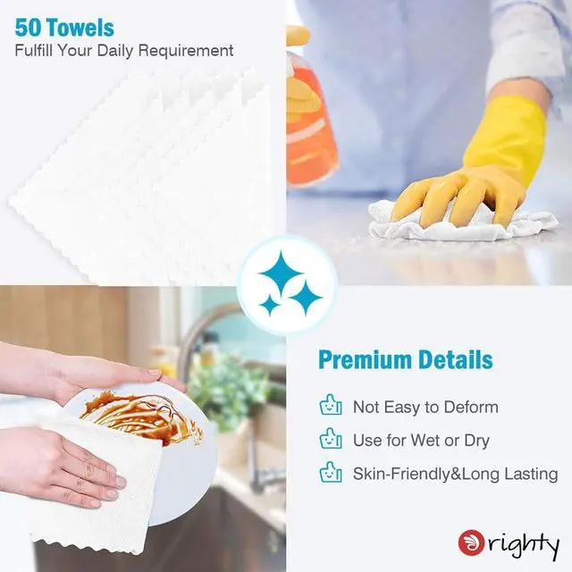 Alt view image 4 of 7 - Microfiber Cleaning Cloth Bulk, Shop Towels Shop Rags 50 Pack, Reusable Microfiber Cleaning Rags for Cars, Multi-Purpose Lint Free Towels for Home & Kitchen, 12x12 Inch, White