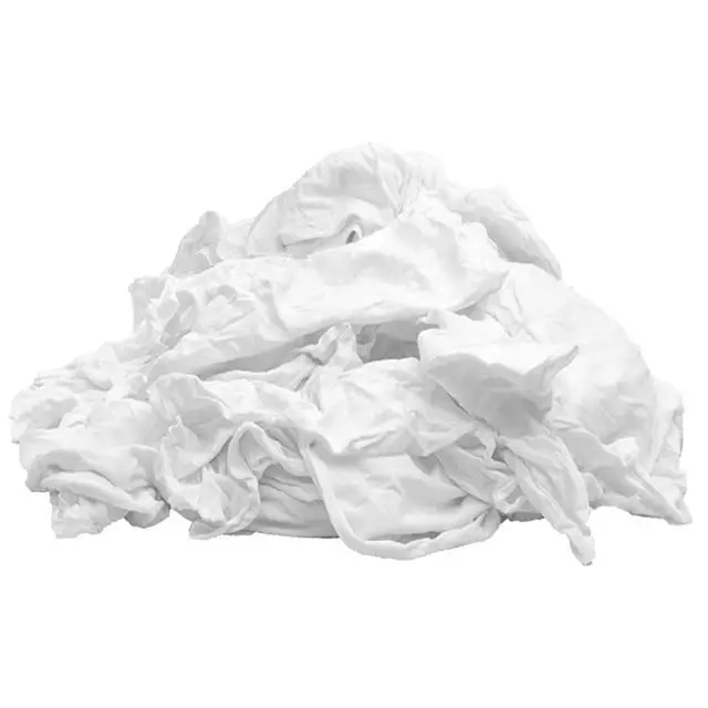Alt view image 7 of 7 - Premium New White Cotton Knit T-Shirt Rags (10 lbs. Box of Rags) - Lint-Free, Soft & Absorbent Cleaning Cloths for Auto, Paint, Garage, Staining & Polishing