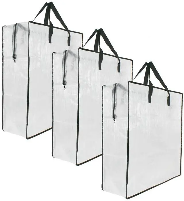 Main image of 3 Pack Clear Storage Bags with Zipper and Handles, Blanket Bags For Closet Storage, Moving and Packing Supplies for College, Underbed Storage Organizer for Clothes Pillow Bedding Christmas Wreath