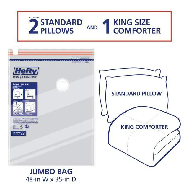 Alt view image 6 of 7 - Space Bags Vacuum Storage Bags for Bedding Jumbo Compression 3 Pack Clear for Comforters Blankets (3 Jumbo/Bedding Solo)