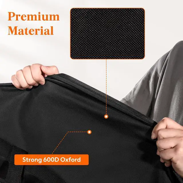 Alt view image 4 of 7 - 120L Extra Large Storage Duffle Bag for Traveling, Foldable Moving Bags with Zippers and Handles, Heavy Duty Storage Bags Big Totes for Travel, Camping, Storage Bins with Lids for Luggage