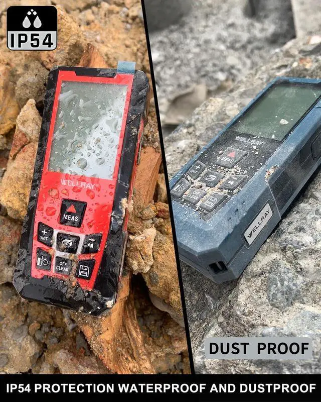 Alt view image 2 of 7 - Laser Measuring Tool, 492Ft/150M Laser Measure Tool with ±1/25" Accuracy, IP54 Laser Distance Meters with Multiple Measurement Mode for Architect Contractor, Laser Measurement Tool for Father Husband