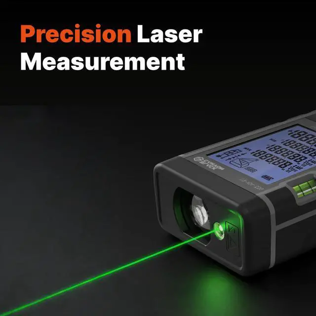 Alt view image 6 of 7 - Laser Measuring Tool, 165ft High Accuracy ±1/16" (±2mm) Laser Measure with Multi-Mode, Self-Calibration, Backlight & 99 Memory, AAA Battery Operated for Indoor/Outdoor Use